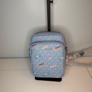 Michael Kors Light Blue Graphic Crossbody Bag